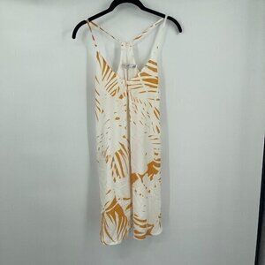 Bishop & Young Dress S Womens Yellow White Sleeveless Floral Casual Preppy New